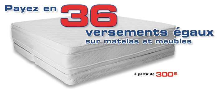 matelas payez en 36 versements égaux