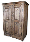 armoire téléviseur en pin massif bois antique rustique