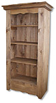 bibliotheque en bois pin massif rustique antique