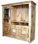 armoire téléviseur en pin massif bois antique rustique
